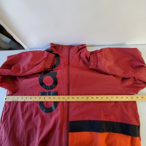 NEW Adidas Women's Track Jacket Full Zip Size 2XL Nylon Spell Out Windbreaker - Picture 8 of 14